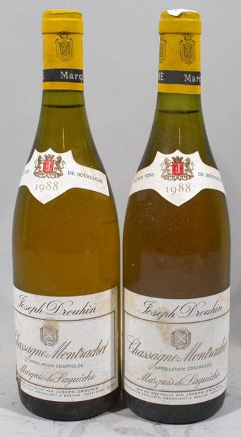 2 bouteilles de CHASSAGNE MONTRACHET « Marquis...