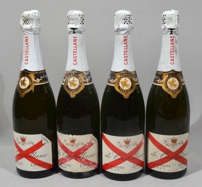 4 bouteilles de CHAMPAGNE DE CASTELLANE Brut...