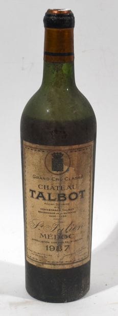 1 bouteille de Chateau TALBOT 1937 Ancien...