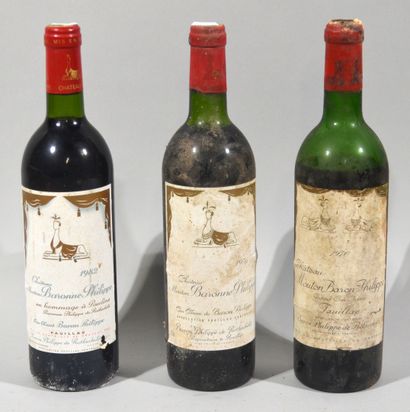 1 bouteille de CHATEAU MOUTON BARONNE PHILIPPE...