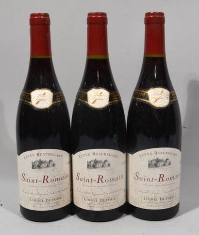 3 bouteilles de SAINT ROMAIN rouge Lionel...