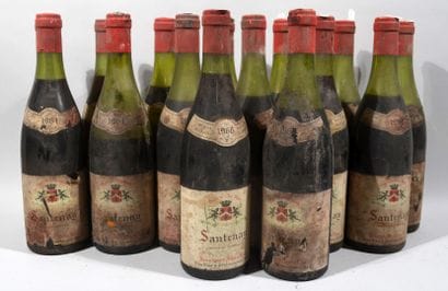 15 bouteilles de SANTENAY 1966 (capsules...