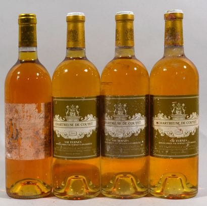 Trois bouteilles Chartreuse de Coutet, Sauternes,...