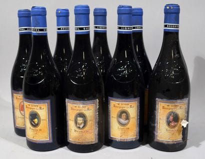 9 bouteilles de BOURGOGNE rouge Le Roi Charles...