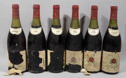6 bouteilles de POMMARD Guy Leblanc 1978...