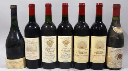 Réunion de 7 bouteilles de vin dont : 2 bouteilles...