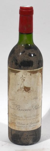 1 bouteille de CHATEAU MOUTON BARONNE PHILIPPE...