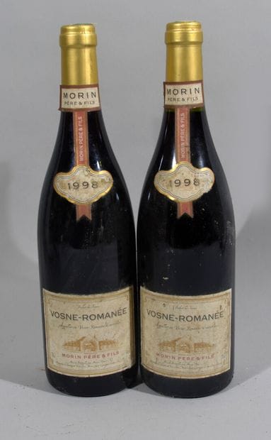 2 bouteilles de VOSNE-ROMANEE 1998 Morin...