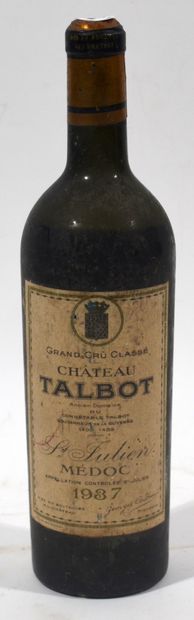 1 bouteille de Chateau TALBOT 1937 Ancien...