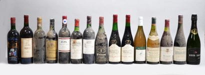 Lot de 15 bouteilles dont: Bordeaux, Chinon,...