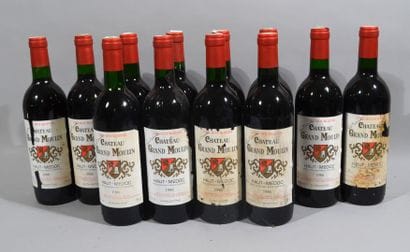 12 bouteilles de CHATEAU GRAND MOULIN Haut-médoc...