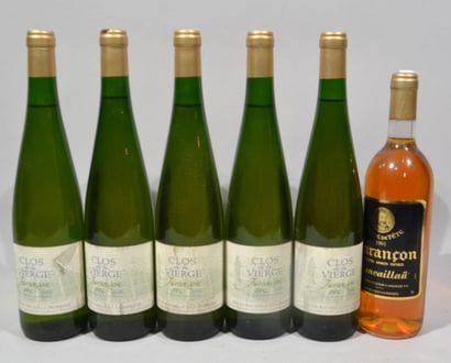 5 bouteilles de CLOS DE LA VIERGE Jurançon...