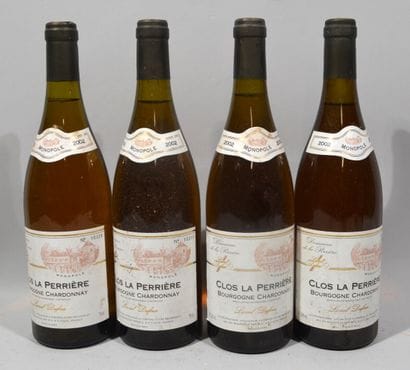 4 bouteilles de CLOS LA PERRIERE Bourgogne...