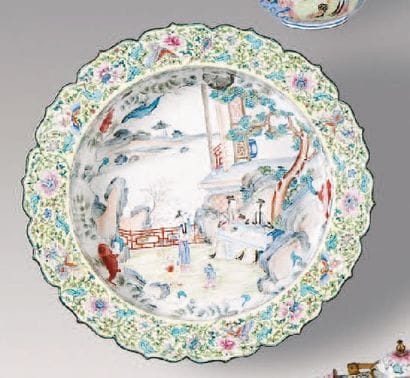 ENSEMBLE D'ÉMAUX peints anciens de CANTON...