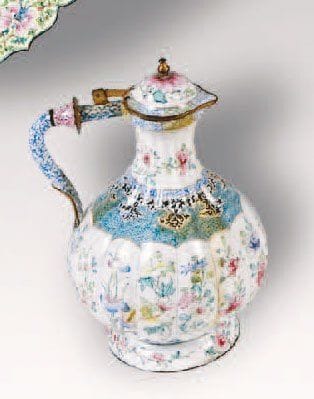ENSEMBLE D'ÉMAUX peints anciens de CANTON...