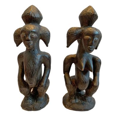 AFRIQUE, probablement Gabon

COUPLE DE STATUETTES...