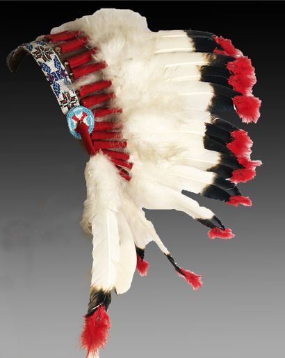 COIFFE de chef indiens en feutrine, perles...