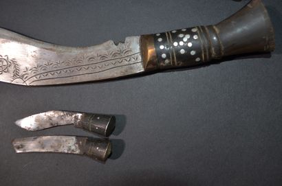GURKA-KUKRI, Népal

Poignée corne. Lame courbe...