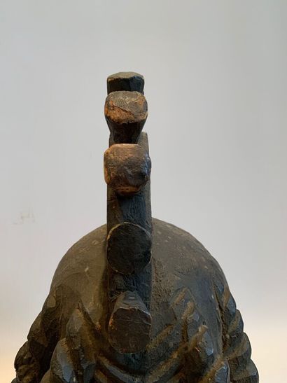 NIGERIA.

MASQUE CASQUE à visage anthropomorphe...