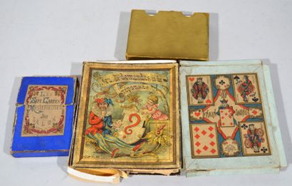 Lot de jeux anciens comprenant jeu de Jonchets,...