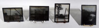 Boite de vues photographiques sur verre format...