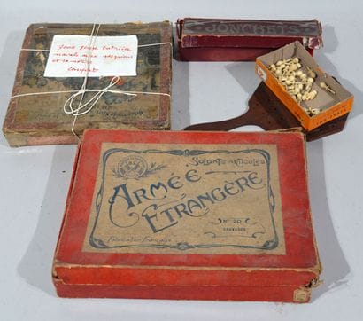Lot de jeux anciens comprenant jeu de Jonchets,...