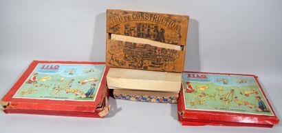 Lot de jeux de construction anciens et puzzles...