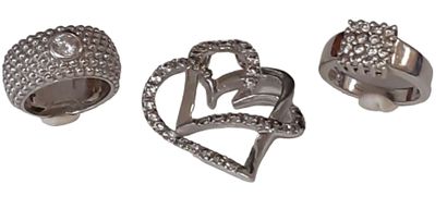 Lot en argent comprenant une bague sertie...
