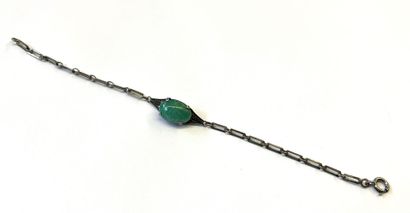 Bracelet en argent 925/oo ajouré agrémenté...