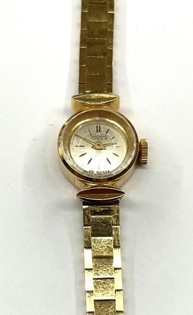 INVEX - Montre bracelet de dame en or jaune...