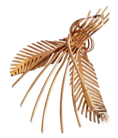 BROCHE en or rose 18K (750/1000e) en forme...