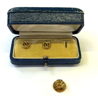 BOUTONS DE PLASTRON en or 18k (750/1000e)...