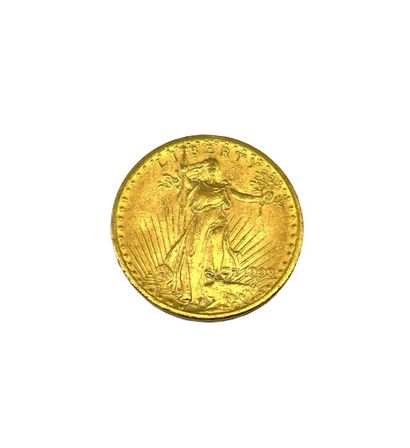 Une pièce de 20 dollars en or LIBERTY 1908

Poids...