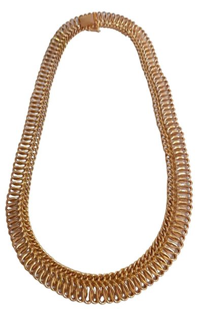 COLLIER tour de cou en or rose 18K (750/1000e)...