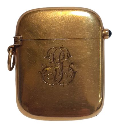 Étui en or jaune 18 K (750/oo), la panse...