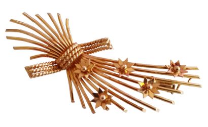BROCHE en or rose 18K (750/1000e) en forme...