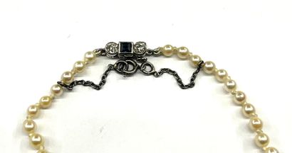 COLLIER DE PERLES de culture à chaine de...