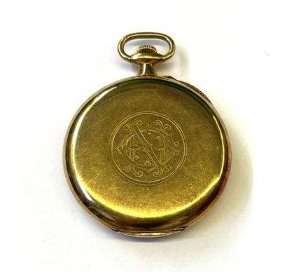 MONTRE DE GOUSSET en or jaune 18K (750/1000e)...