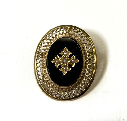 BROCHE PENDENTIF en or rose 18k (750/1000e)...