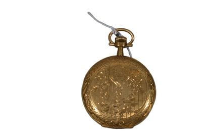 MONTRE DE GOUSSET en or jaune 18k (750/1000e)...