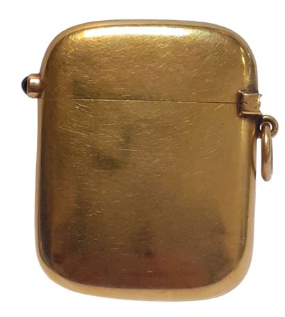 Étui en or jaune 18 K (750/oo), la panse...