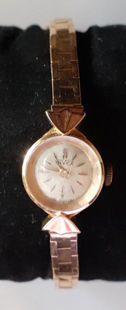 INVEX - Montre bracelet de dame en or jaune...