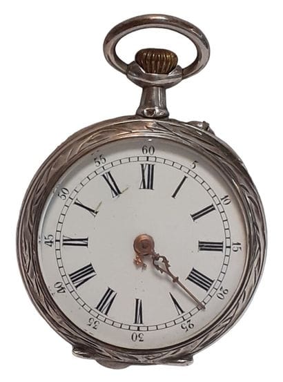 Montre de col en argent massif poinçon Crabe,...