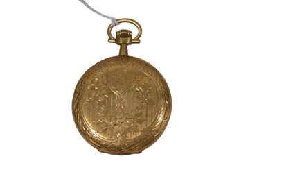 MONTRE DE GOUSSET en or jaune 18k (750/1000e)...
