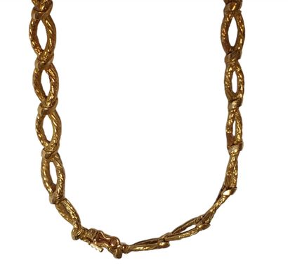 COLLIER en or jaune 18K (750/1000e) à mailles...
