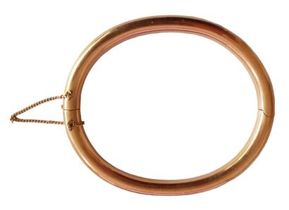Bracelet rigide en or jaune 18 K (750/oo),...