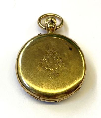MONTRE DE GOUSSET en or jaune 18K (750/1000e)...