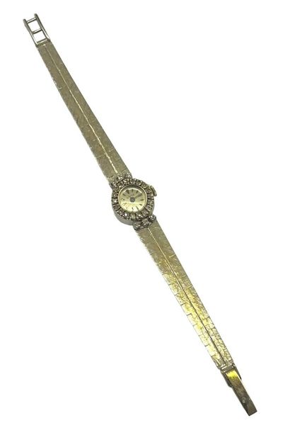 COSMOS - Montre bracelet de dame en or blanc...