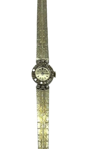 COSMOS - Montre bracelet de dame en or blanc...