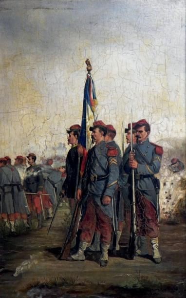Alexandre PROTAIS
«La Garde du drapeau» Huile...